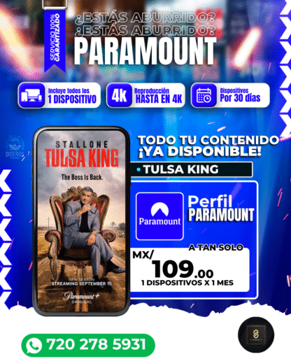 Paramount Premium a un precio super exclusivo y especial con MasterStream