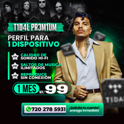 Tidal Premium precio en MasterStream